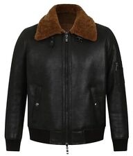 Usado, Jaqueta de pele de aviador masculina couro de carneiro piloto voador B3 Shearling bombardeiro Segunda Guerra Mundial comprar usado  Enviando para Brazil