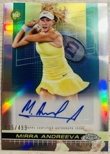Tênis 2024 Topps Chrome MIRRA ANDREEVA novato refrator automático #d 405/499 comprar usado  Enviando para Brazil