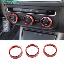 Para Volkswagen Tiguan 2010-16 console de alumínio vermelho botão CA tampa acabamento 3* comprar usado  Enviando para Brazil