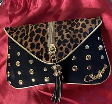 Carmen Steffens animal print / preto/ouro Cluth - Bolsa de camurça e couro comprar usado  Enviando para Brazil