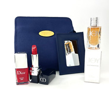 Conjunto bolsa de maquiagem Christian Dior + dois produtos cosméticos + miniatura de perfume JOY comprar usado  Enviando para Brazil