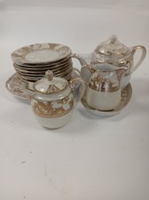 vintage tea set gold for sale  RUGBY