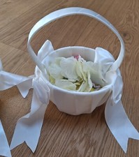 Blumenkörbchen hochzeit beige gebraucht kaufen  Stelle
