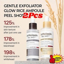 2X Ampola de Arroz Esfoliante Dr.Melaxin Peel Shot/Brilho/Esfoliante (Arroz Branco/Preto -Arroz) comprar usado  Enviando para Brazil