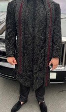 Shiny black sherwani for sale  HALIFAX