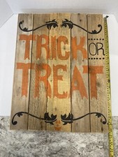 Placa de madeira Halloween truque ou guloseima palete ripas decoração faça você mesmo 20”x15” comprar usado  Enviando para Brazil