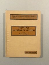 Principes algèbre analyse d'occasion  Paris X