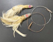 2 iscas de atum vintage do Japão penas reais/gancho e equipamento comprar usado  Enviando para Brazil