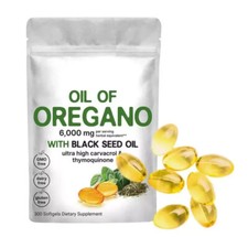 300 Kaps 6000 mg Oregano Oil Extract Vegan Bio Oreganoöl Capsules Immune Support comprar usado  Enviando para Brazil