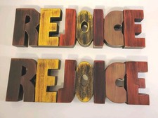 Rustic rejoice block for sale  San Diego