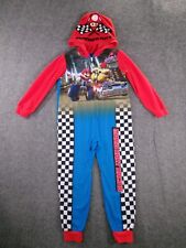 Mario Kart pijama menino 6 7 vermelho azul uma peça terno união com capuz super fantasia comprar usado  Enviando para Brazil