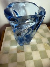 Blue art glass for sale  HEREFORD