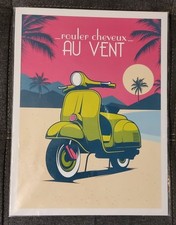 Affiche rétro scooter d'occasion  Artigues-près-Bordeaux