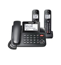 Sistema de telefone com e sem fio Panasonic secretária eletrônica aparelhos 2 em 1, usado comprar usado  Enviando para Brazil