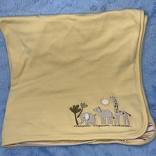 Cobertor Gymboree amarelo Animal Caravan 2 camadas algodão bebê recebendo listras 2006 comprar usado  Enviando para Brazil