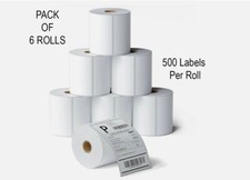 Etiquetas térmicas diretas 4"x6" 100 x 150mm 500 rolos impressão zebra 6x4 pacote com 6 etiquetas comprar usado  Enviando para Brazil