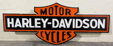 Placa de porcelana esmaltada vintage Harley Davidson motocicleta 72x30 polegadas. comprar usado  Enviando para Brazil
