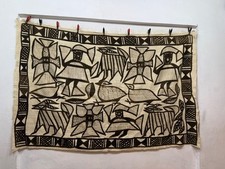 Vintage Fabuloso Pano de Lama Africano Pintado à Mão Senufo Korhogo Pictorial Têxtil comprar usado  Enviando para Brazil
