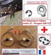 Câbles serrage malle toit x2 Peugeot 206 CC kit réparation + notice + circlip x2 comprar usado  Enviando para Brazil