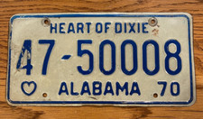 1970 alabama license for sale  Madison
