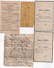 Documentos antiguos en papel anuncios funerarios carta y más ¡MIRA!@@! segunda mano  Embacar hacia Mexico