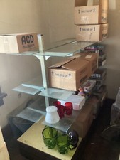 Woodgrain glass shelf for sale  Chariton