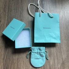 Usado, Tiffany & Co. Embalagem vazia azul caixa de presente, bolsa, saco de papel conjunto com 3 peças comprar usado  Enviando para Brazil