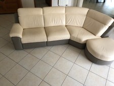 Canapé angle cuir d'occasion  Montaigu