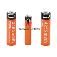 Bateria AAA ou AA recarregável USB tipo C Li-ion 1.5V 1100mWh 3400mWh 4255mWh comprar usado  Enviando para Brazil
