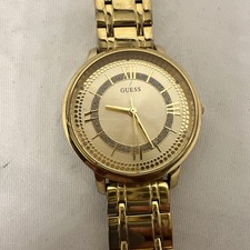Relógio feminino Guess Montauk mostrador dourado e pulseira de aço -UO933L2- LEIA, usado comprar usado  Enviando para Brazil
