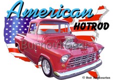 Usado, Camiseta 1956 vermelha soprada Chevy Pick Up personalizada Hot Rod EUA 56 camisetas muscle car comprar usado  Enviando para Brazil