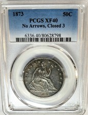 1873 seated liberty for sale  Zebulon