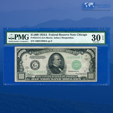 Fr.2212-G 1934A $1000 Mil Dólares FRN Chicago, PMG MUITO BOM ESTADO 30 EPQ #18988 comprar usado  Enviando para Brazil
