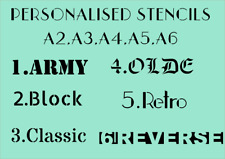 Personalised text stencil for sale  KEIGHLEY