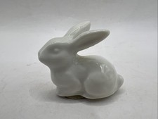 Usado, Mini coelho pequeno de cerâmica branca Otagiri jardim de fadas Páscoa 1,5” comprar usado  Enviando para Brazil
