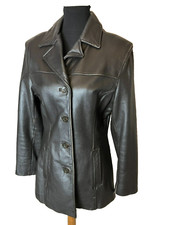 Jaqueta Blazer Wilsons Couro Feminina Casaco 4 Botões Manteiga Macia Preta Tamanho Médio Excelente Estado Usado comprar usado  Enviando para Brazil