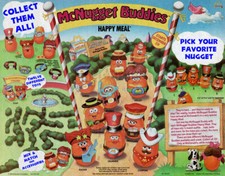 McDonald's 1988 McNUGGET BUDDIES Chicken Nugget Buddy Under 3 SEU brinquedo ESCOLHA comprar usado  Enviando para Brazil