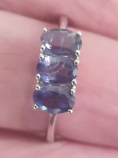 Silver iolite ring for sale  BIRMINGHAM