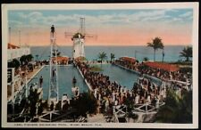 Cartão postal Miami Flórida antigo início dos anos 1900 Carl Fishers piscina praia alta div comprar usado  Enviando para Brazil