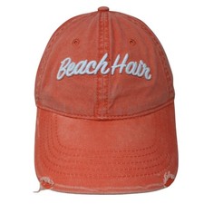 Beach Hair Slideback Hat Orange One Size Adjustable Leather Strap comprar usado  Enviando para Brazil