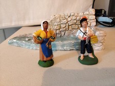 Santons poissonnière pêcheur d'occasion  Valras-Plage
