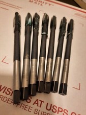 LOTE DE 7 NOVAS TORNEIRAS DE EXTENSÃO DE PONTO ESPIRAL DE FLAUTA REGAL HSS 3 7/16"-14NC X 6" OAL comprar usado  Enviando para Brazil