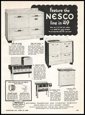Anuncio impreso vintage NESCO 1949 hornos y estufas Milwaukee Wisconsin segunda mano  Embacar hacia Mexico