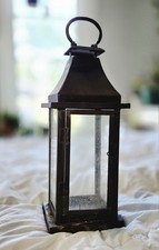 Lanterna rústica de metal/vidro pendurada independente decoração para casa e jardim de fazenda  comprar usado  Enviando para Brazil