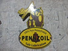 Porcelain pennzoil enamel d'occasion  Expédié en Belgium