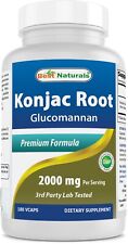 Best Naturals Konjac raiz de glucomanano 2000mg/porção 180 cápsulas vegetais comprar usado  Enviando para Brazil