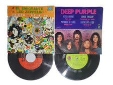 Led Zeppelin and Deep Purple 7" EP Records Rare Mexican Pressing from 70's comprar usado  Enviando para Brazil