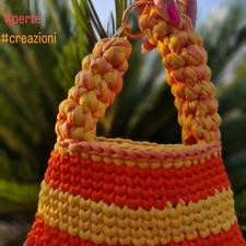 Borsa uncinetto fatta usato  Pofi