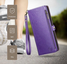 XcaseBar para Moto G Power Wallet estojo com zíper porta-cartão de crédito ��RF comprar usado  Enviando para Brazil
