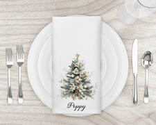 Personalised christmas napkins for sale  LEEK